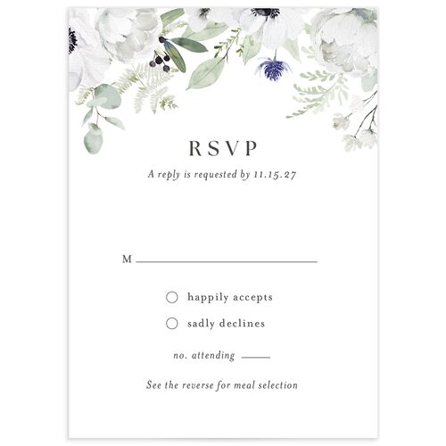 Elegant Anemone Wedding Response Cards - 