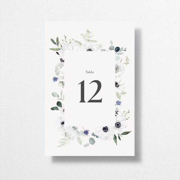 Elegant Anemone Table Numbers Ice Blue Signature