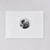 Grand Calligraphy Wedding Stickers Medieval Grey Circle