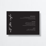 Vertical Names Rehearsal Dinner Invitations Licorice Signature