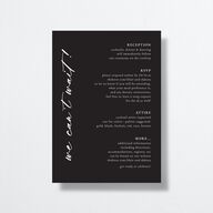 Vertical Names Wedding Invitations Licorice Signature No