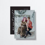 Vertical Names Wedding Invitations Licorice Signature No
