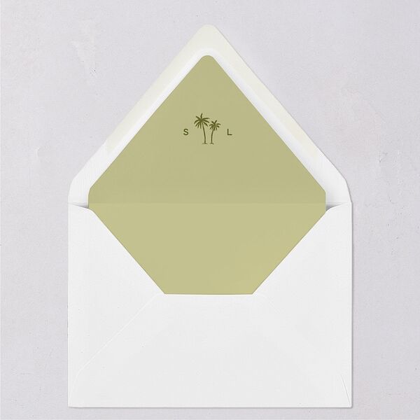 Cabana Stripes Bridal Shower Euro Envelope Liners Olive Luxe