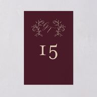 Dark Vintage Fantasy Table Numbers Merlot Signature