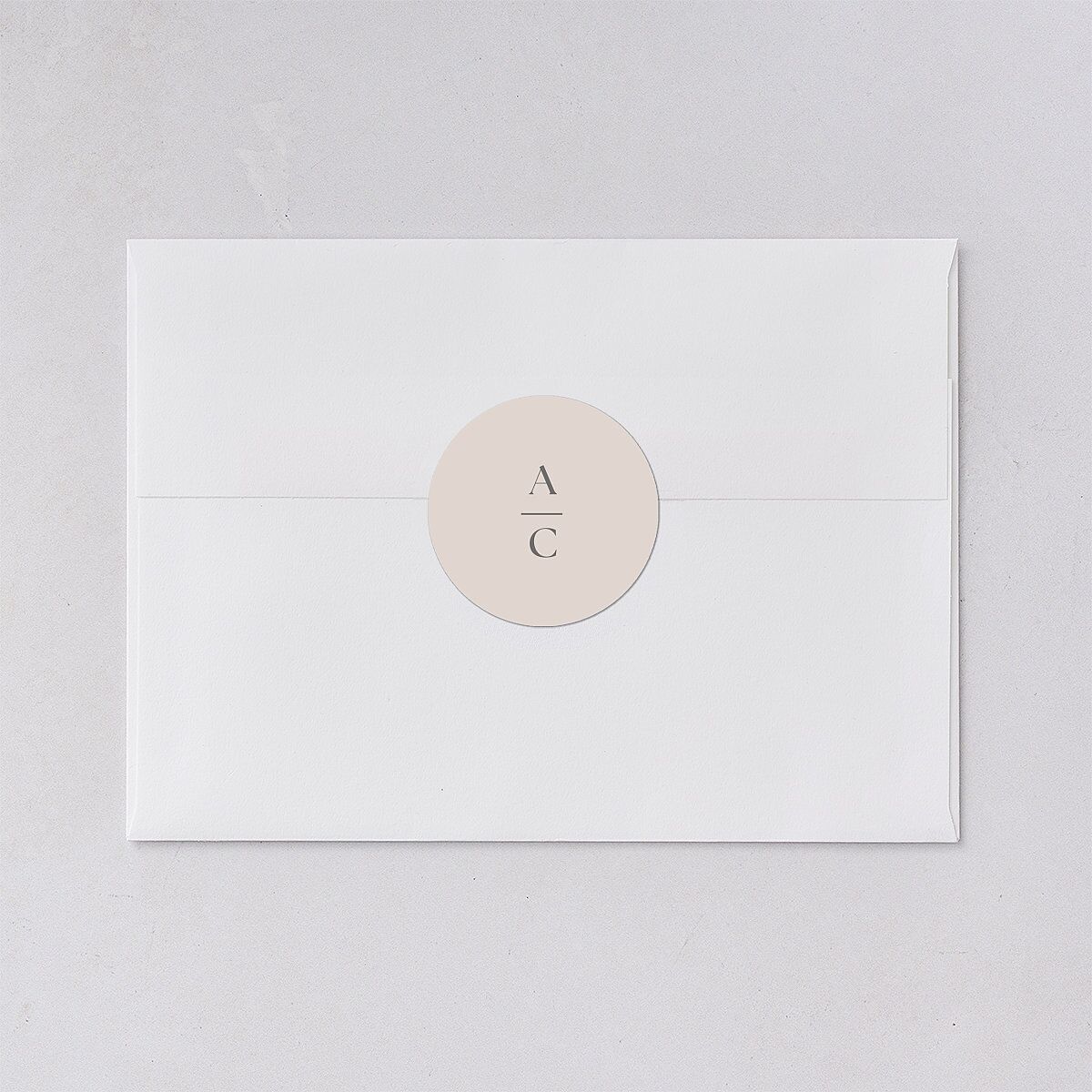 Gilded Branches Wedding Stickers Off-White Circle