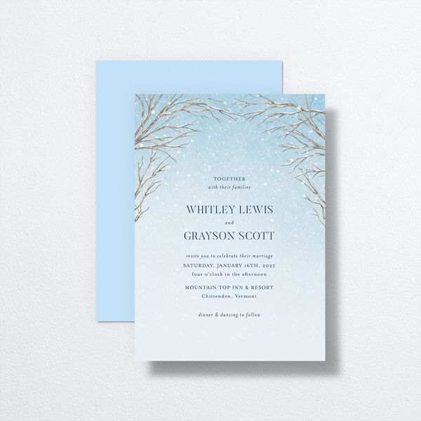 Snowflake wedding cheap invitations