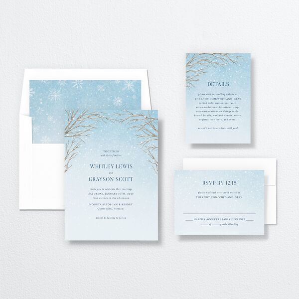 Snowflake wedding store invitations