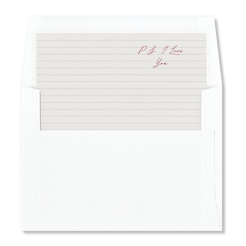 Handwritten Love Note Envelope Liners Jewel Red Standard