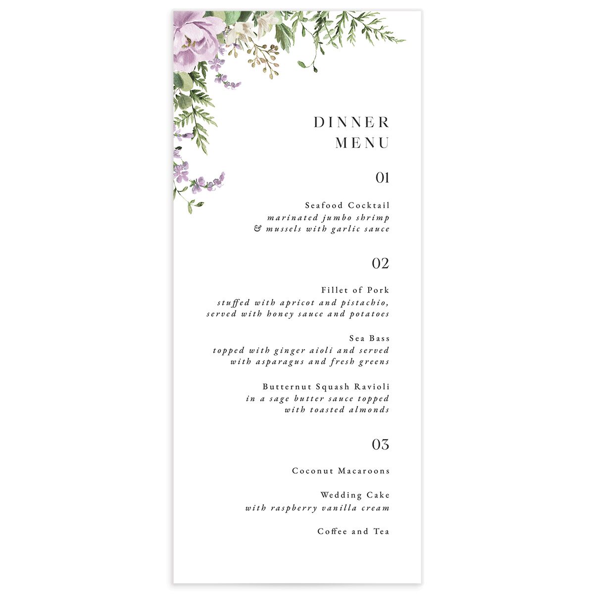 Fern Frame Menus