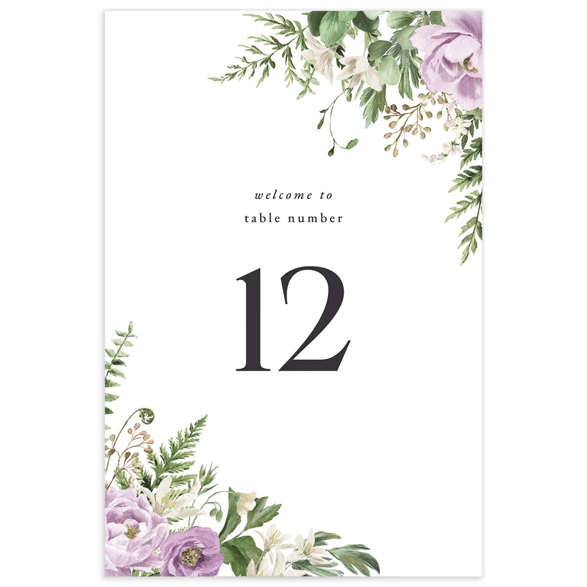 Fern Frame Table Numbers