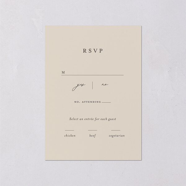 Gothic Antlers Wedding Response Cards Bisque Signature Standard
