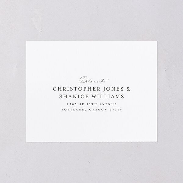 Southern Oak Tree All-in-One Wedding Invitations Pure White Signature Light Both Recipient and Return Addresses No