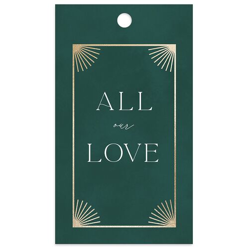 Written In The Stars Favor Gift Tags Gold Emerald Signature
