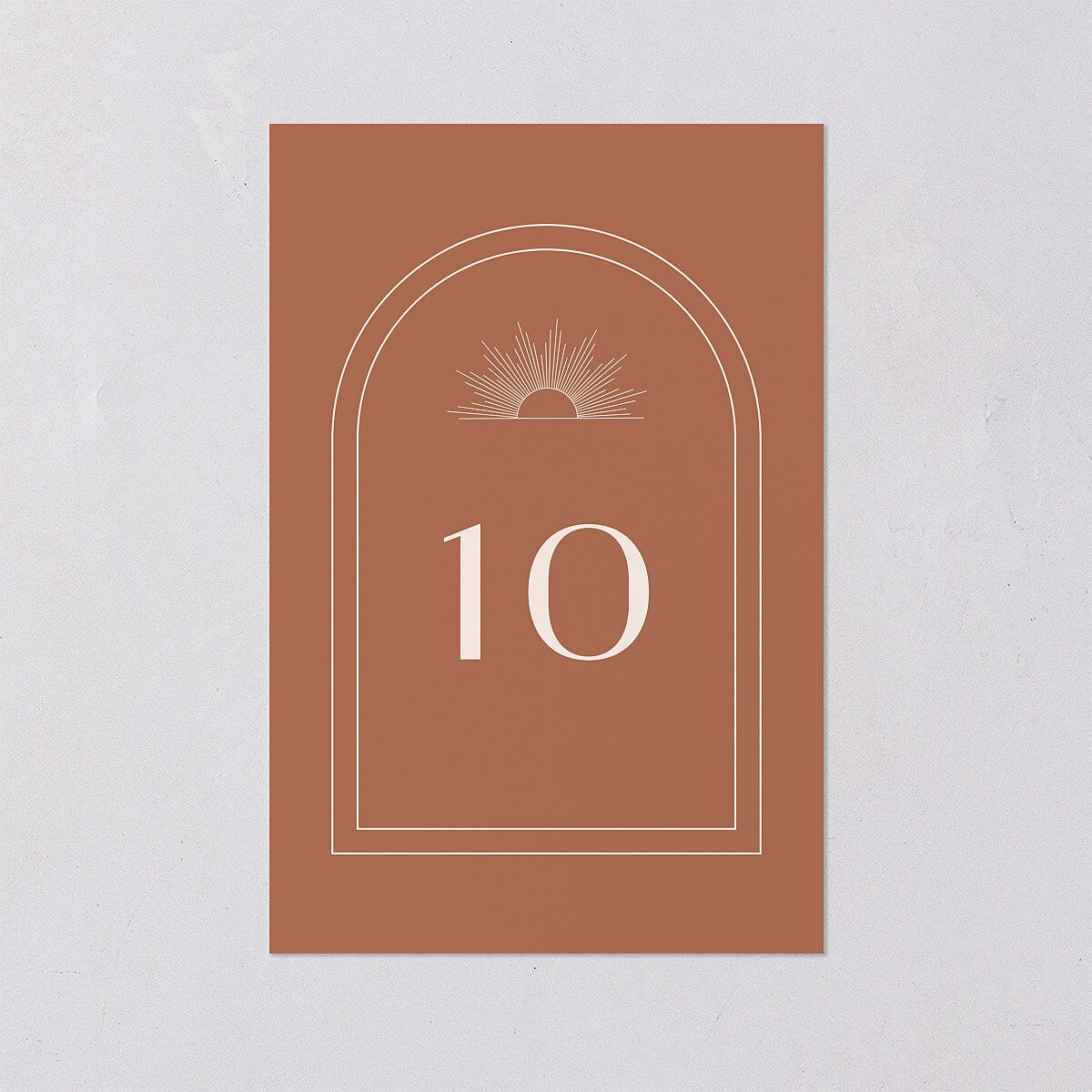 Modern Romantic Table Numbers Chestnut Signature