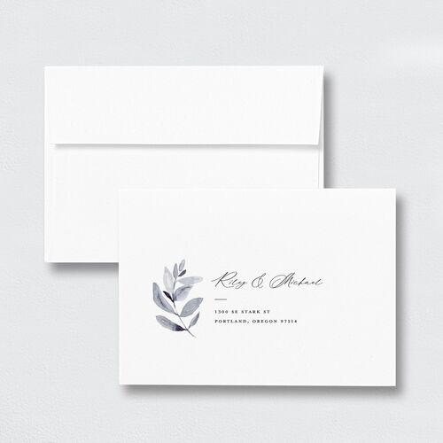 Gorgeous Greenery Response Card Envelopes White Standard  Return Address Signature