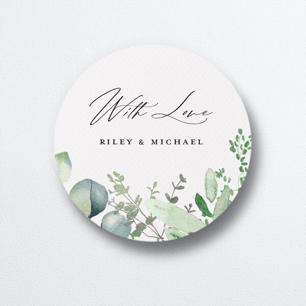 Gorgeous Greenery Wedding Stickers Pure White