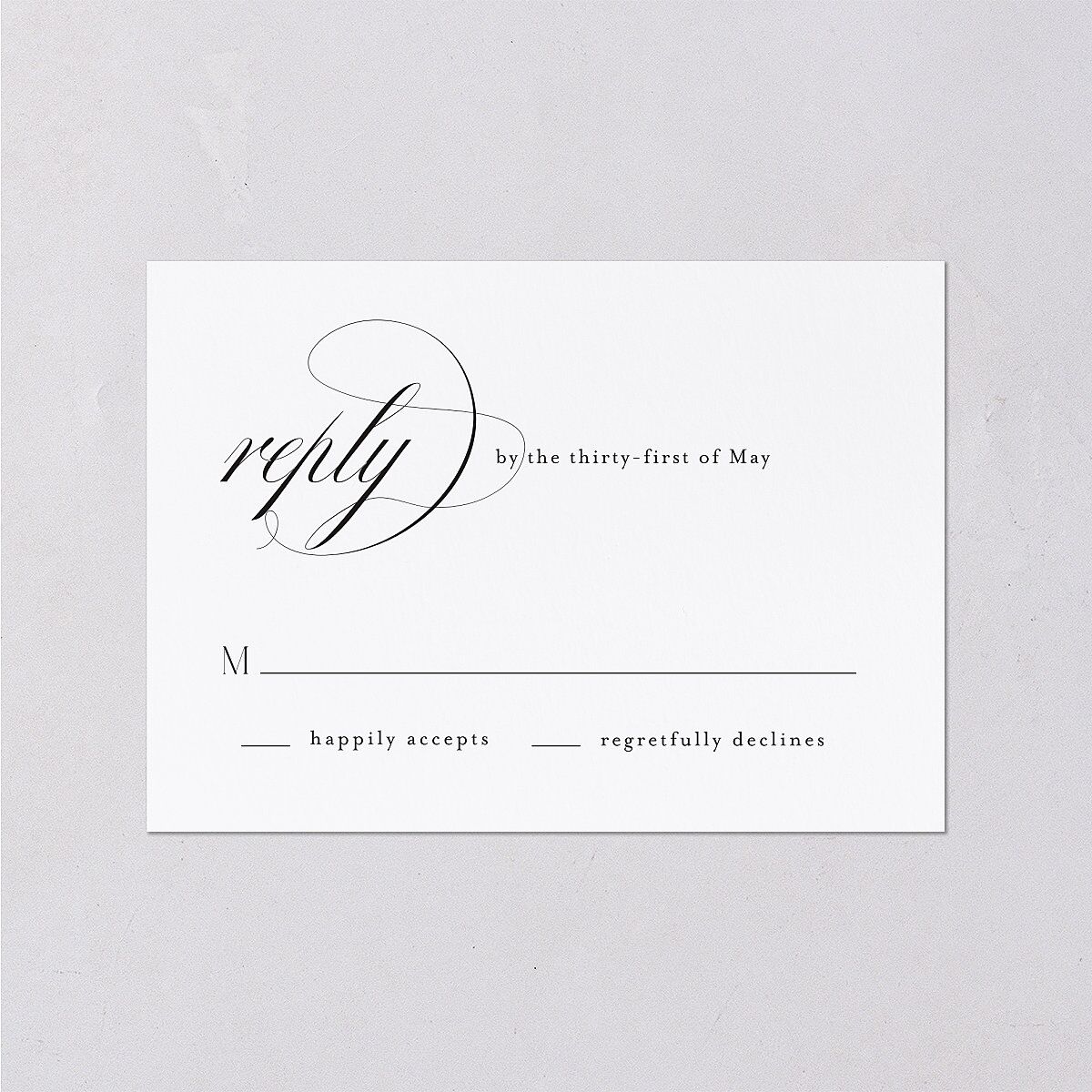 Opposites Attract Wedding Response Cards — view 1