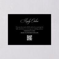 Classic Champagne with Bows Wedding Response Cards Pure White Signature Standard