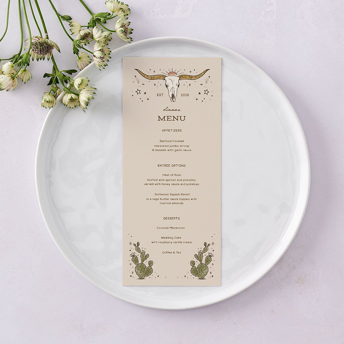Southwestern Nouveau Menus Umber Signature