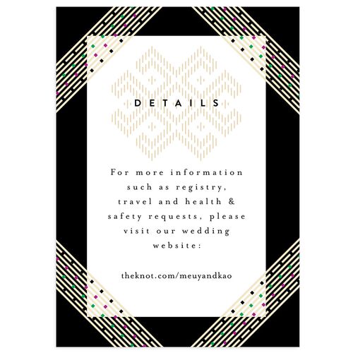 Chinese Lu Mien Wedding Enclosure Cards Midnight Signature Standard