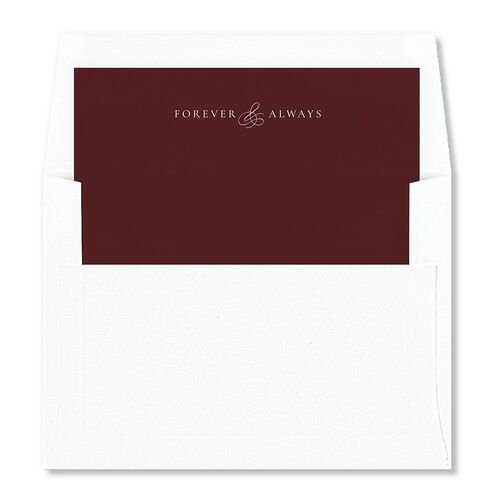 Elegant Photo Monogram Envelope Liners Burgundy Standard