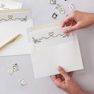 Watercolor Fairytale Trees Envelope Liners Slate Standard