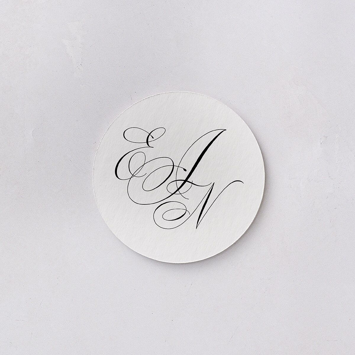 Exquisite Calligraphy Coasters Pure White Cardboard Circle