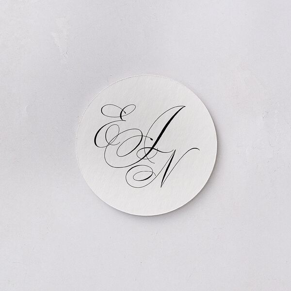 Exquisite Calligraphy Coasters Pure White Cardboard Circle