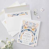 Nordic Folk Rehearsal Dinner Invitations Butterscotch Signature Blank