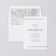 Classic Monogram Rehearsal Dinner Invitations Pure White Signature Blank
