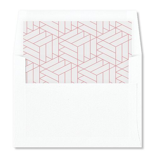 Floral Frame Standard Envelope Liners Garnet Standard