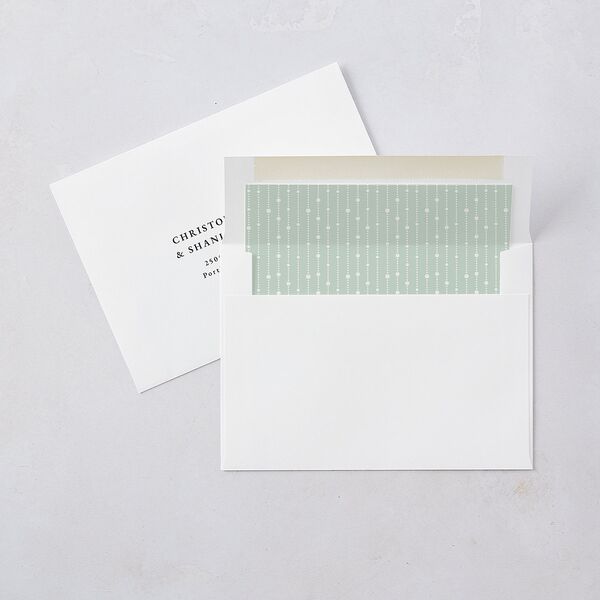 Christmas Grid Envelope Liners Hunter Green Standard