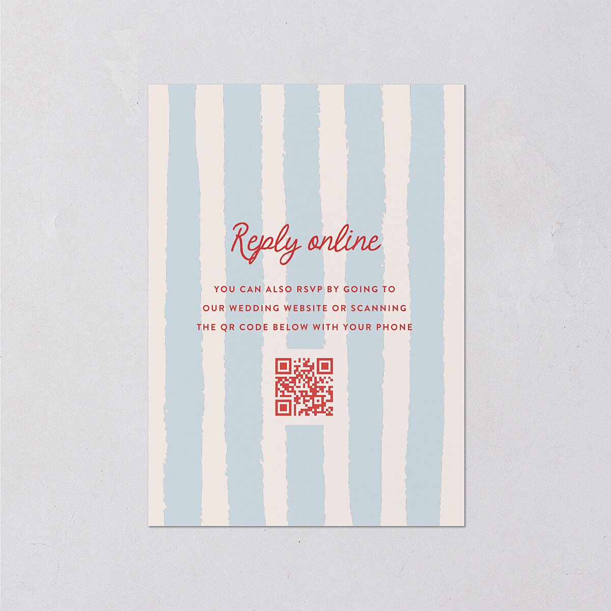 Eclectic Painted Stripes Wedding Response Cards Red Clay Signature Standard