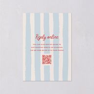 Eclectic Painted Stripes Wedding Response Cards Red Clay Signature Standard