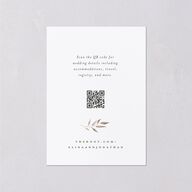 Leafy Rustic Monogram Wedding Enclosure Cards Cotton Signature