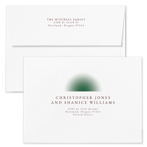 Kwanzaa Hues Holiday Card Envelopes White Merlot Both Recipient and Return Addresses Standard Signature