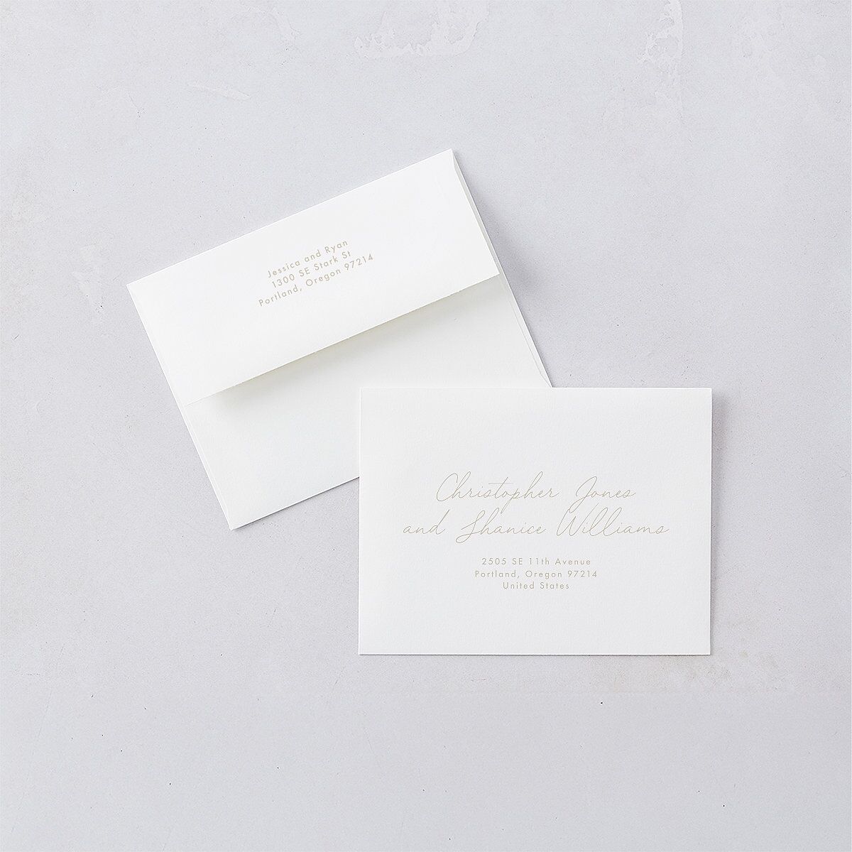 Ticket Frame Border Thank You Cards Linen