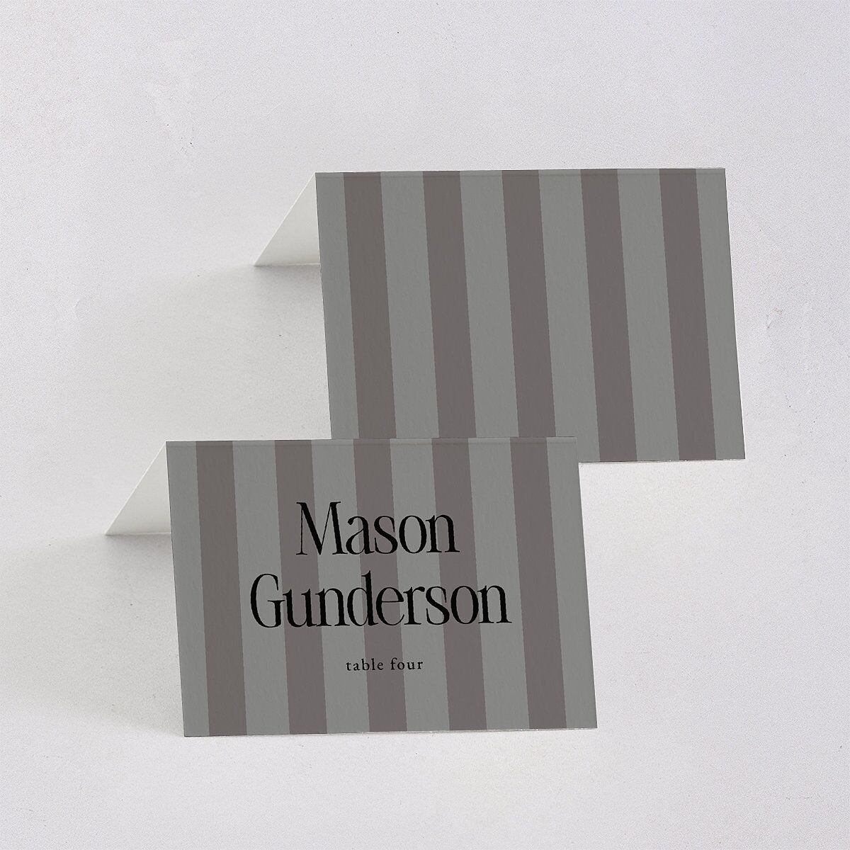 Vintage Romantic Photo Place Cards Medieval Grey Signature