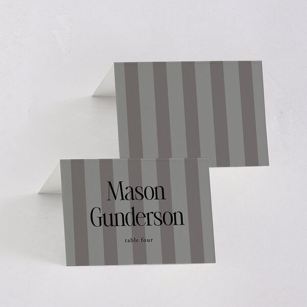Vintage Romantic Photo Place Cards Medieval Grey Signature