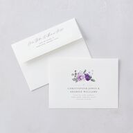 Elegant Floral Wedding Invitations Lilac Signature Blank Standard No