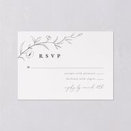 Graceful Botanical Wedding Response Cards Shadow Gray Signature Standard