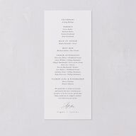 Romantic Minimal Wedding Programs Snow Signature
