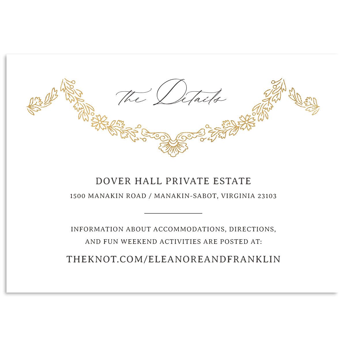 Baroque Border Wedding Enclosure Cards