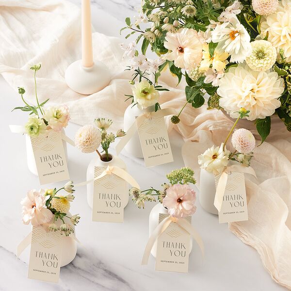 Boho Texture Favor Gift Tags Gold Deep Olive Signature