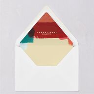 Baby's First Kwanza Painted Watercolor Euro Envelope Liners Red Clay Luxe