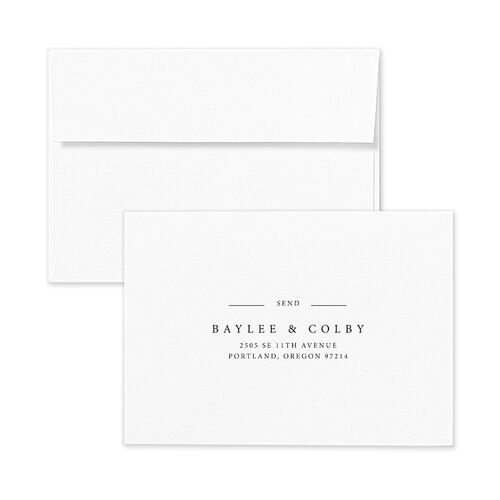 Moody Romantic Lace Floral Response Card Envelopes Royal Purple White Return Address Signature Standard