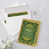 Wedstock Bridal Shower Invitations Scottish Green Signature Blank