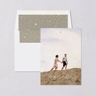 Sparkle Tree Holiday Cards Gold Pure White Signature Blank