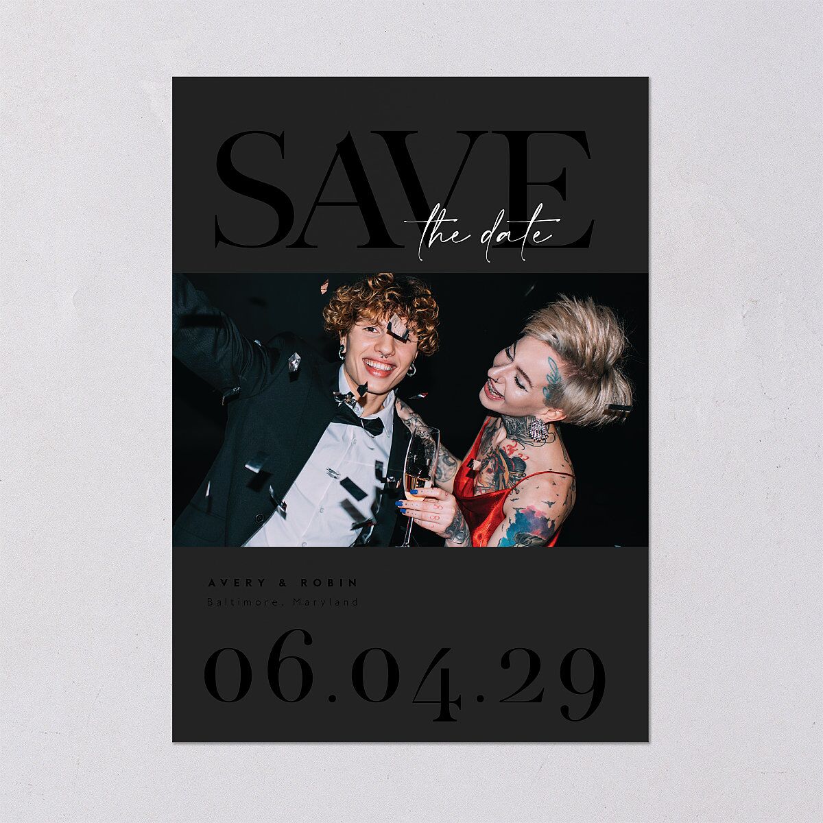 Modern Vow Save The Date Cards — view 2