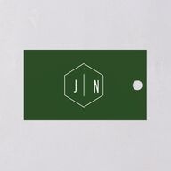 Tropical Leaves Favor Gift Tags Scottish Green Signature
